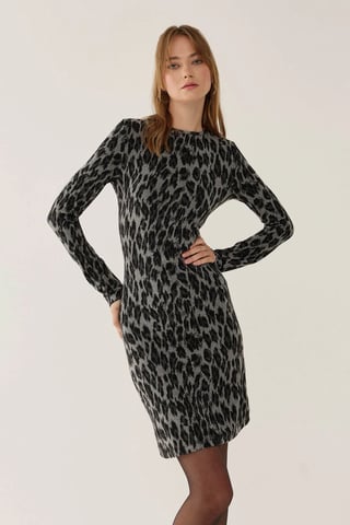 Tiermuster Mini-Kleid