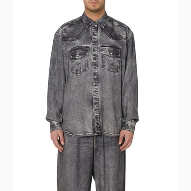 Diesel - "Gils" Hemd für Herren, Denim (Schwarz/Grau)
