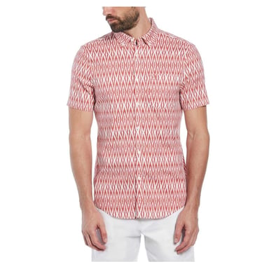 Original Penguin - Hemd für Herren, Regulär, kurzärmlig (Mineral Rot)
