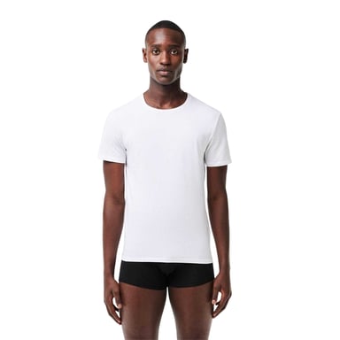 Lacoste - "Essentials" T-Shirt für Herren, Rundhalsausschnitt, Regulär (3er-Pack) (Weiß/Silber/Schwarz)