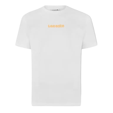 Lacoste - T-Shirt für Herren, Baumwollmischung, Übergroß, kurzärmlig (Weiß)