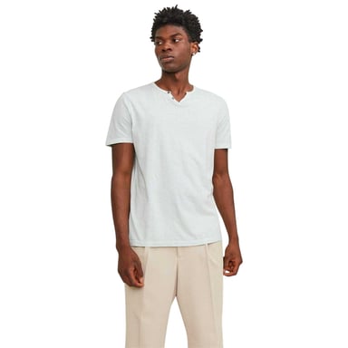 Jack And Jones - T-Shirt für Herren, Geteilter Halsausschnitt, kurzärmlig (Hellblau)