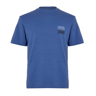 Hugo - T-Shirt für Herren, gerippt (Mittelblau)