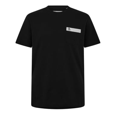 Original Penguin - T-Shirt für Herren, Brusttasche (Schwarz)