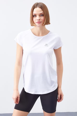 Damen T-Shirt mit kurzem Arm und Rundhalsausschnitt