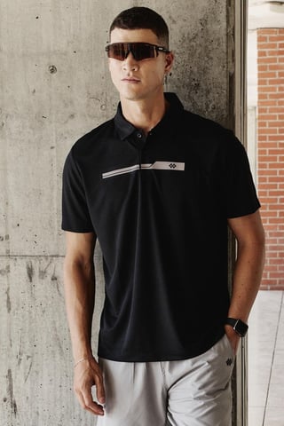 Herren Polo Kragen Knopf T-Shirt