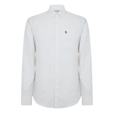 Original Penguin - Button-Down-Hemd für Herren, Oxford Baumwolle (Brillantes Weiß)