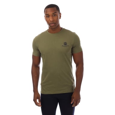 Aquascutum - "London" T-Shirt für Herren, Rundhalsausschnitt (Grün/Marine)