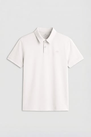 Tommy Life Baumwoll-Elastan Poloshirt für Herren - Weiß