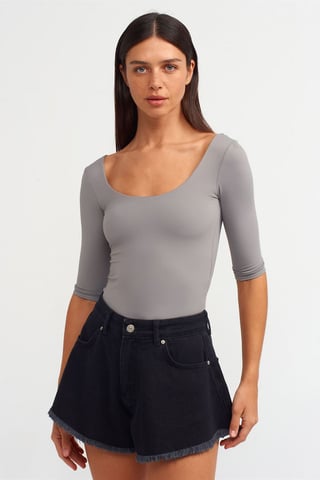 Damen Slim-Fit Nylon Elasthan T-Shirt