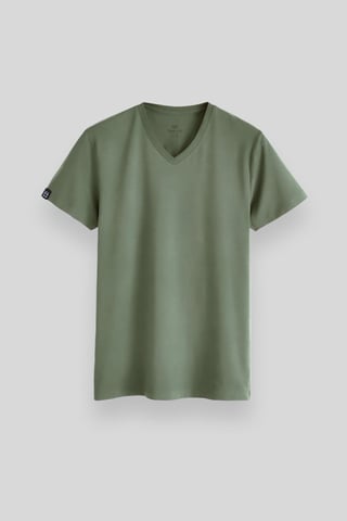 Herren V-Ausschnitt Kurzarm-T-Shirt