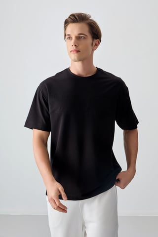 Übergroßes Rundhals-T-Shirt