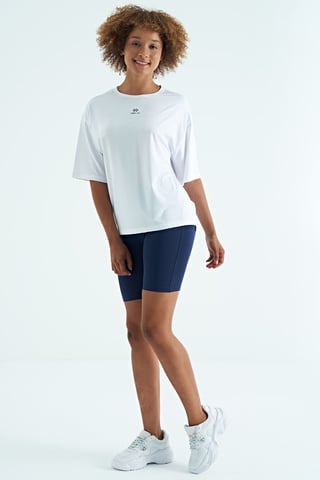 Übergroßes Rundhals-T-Shirt