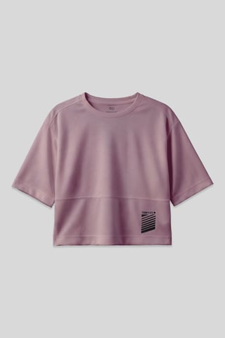 Oversized Polyester Crew-Neck T-Shirt mit Tasche