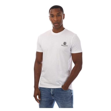 Aquascutum - "London" T-Shirt für Herren, Rundhalsausschnitt (Weiß/Schwarz)