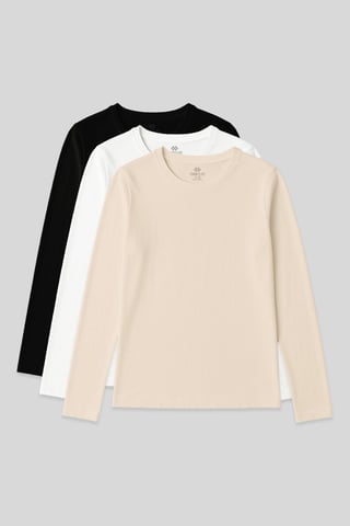 Damen Langarmshirt mit Rundhalsausschnitt