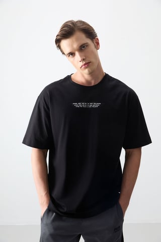 Übergrößen Baumwoll-Logo-T-Shirt