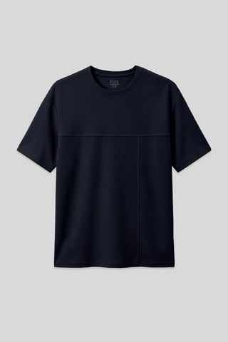 Tommy Life Oversize-Jersey-T-Shirt mit Brusttasche - Marineblau