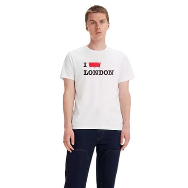 Levis - "London" T-Shirt für Herren, Rundhalsausschnitt (Weiß)