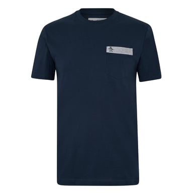 Original Penguin - T-Shirt für Herren, Brusttasche (warmes Blau)