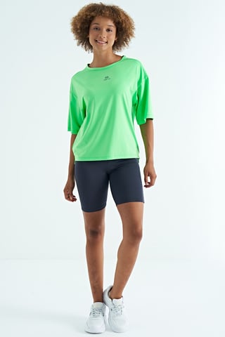 Übergroßes Rundhals-T-Shirt