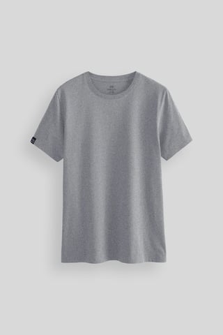 Herren Baumwolle Elasthan Rundhals T-Shirt