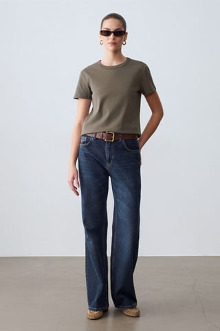 Damen T-Shirt mit Rundhalsausschnitt