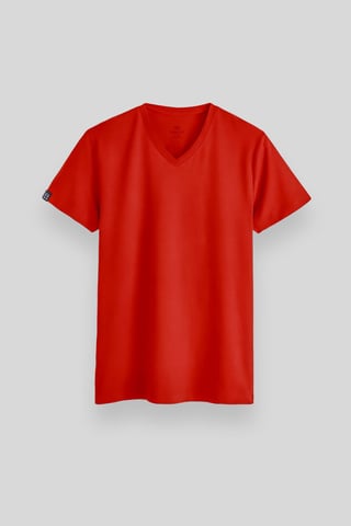 Herren V-Ausschnitt Kurzarm-T-Shirt