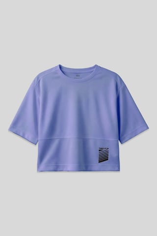 Oversized Polyester Crew Neck T-Shirt mit Tasche