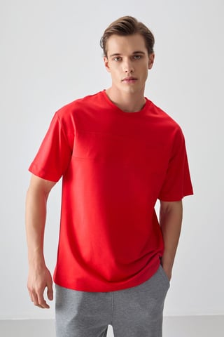 Übergroßes Rundhals-T-Shirt