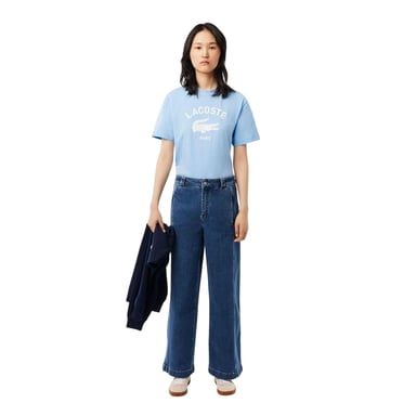 Lacoste - "Paris" T-Shirt für Herren/Damen Unisex, Baumwolle (Hellblau)