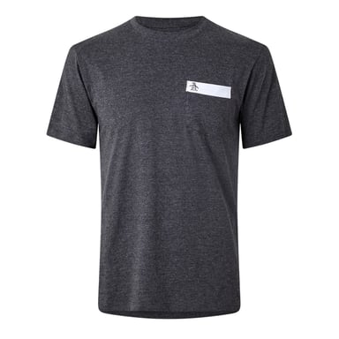 Original Penguin - T-Shirt für Herren, Brusttasche (dunkele Kohle)