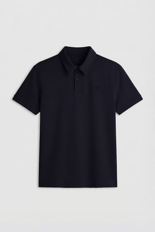 Tommy Life Herren-Polo-Shirt aus Baumwolle mit Elasthan - Marineblau