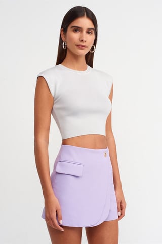 Damen Ärmelloses Ripp-Crop-Top