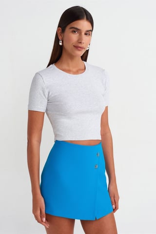 Damen Slim Fit Crop T-Shirt