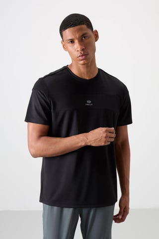 Herren Farbblock Rundhals T-Shirt