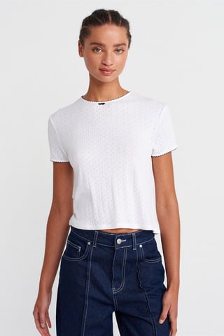 Damen Ripp Crop-Top