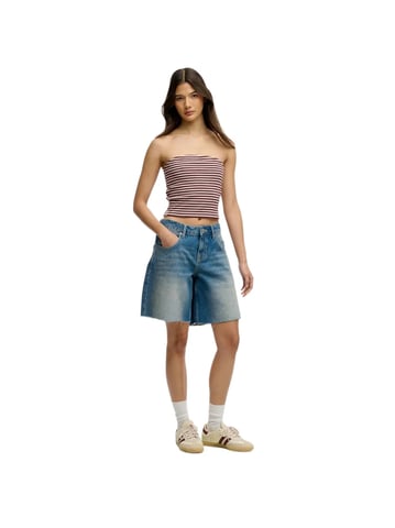 Superdry Damen-Shorts mit mittelhohem Bund und Baggy-Passform