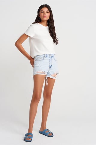 Damen Hochgeschnittene Denim-Shorts