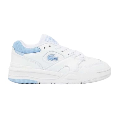 Lacoste - "Lineshot" Sneaker für Damen, Leder (Weiß/Blau)