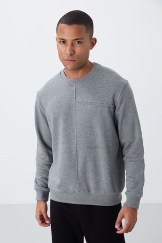 Herren Sweatshirt mit Rundhalsausschnitt