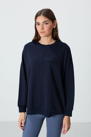 Übergroßer Rundhals-Sweatshirt