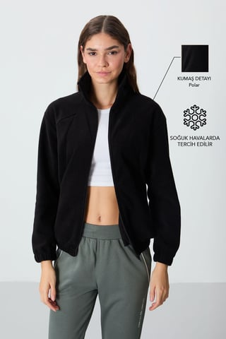 Oversized Farbblock-Half-Zip-Sweatshirt