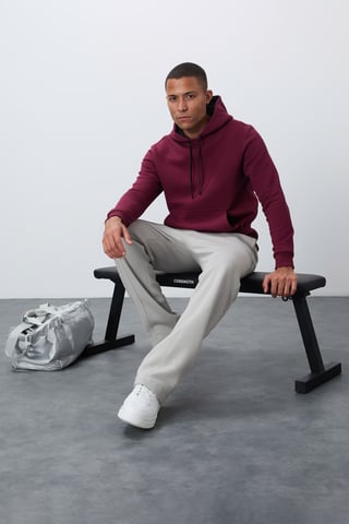 Herren Fleece-Hoodie mit Tasche