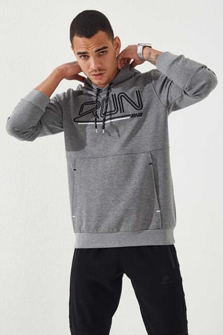 Herren Kapuzenpullover mit Logo-Print