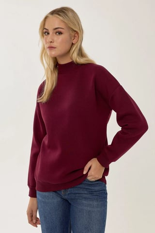 Regulär geschnittenes Strick-Sweatshirt