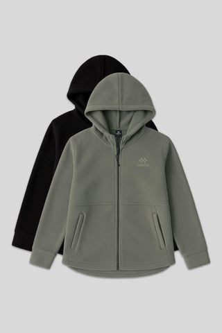 Tommy Life Plüsch-Kapuzenpullover mit Reißverschluss für Damen - Mehrfarbig
