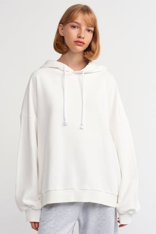 Übergroßer Baumwoll Kapuzenpullover