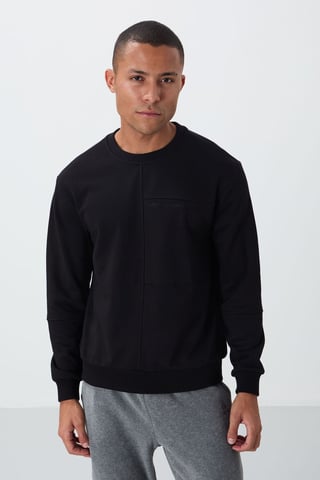 Herren Sweatshirt mit Rundhalsausschnitt