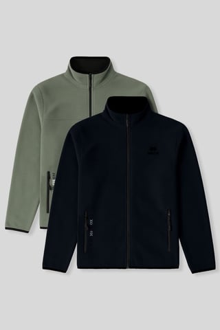 Herren Plüsch-Zipp-Front Sweatshirt